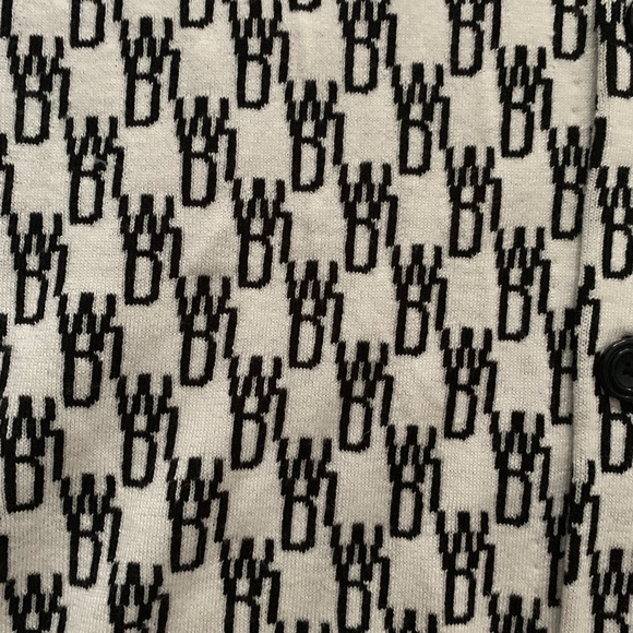 WE11DONE Off White WD1 Cardigan- Ivory: Size Medium: this may be a sample. - Picture 2 of 14